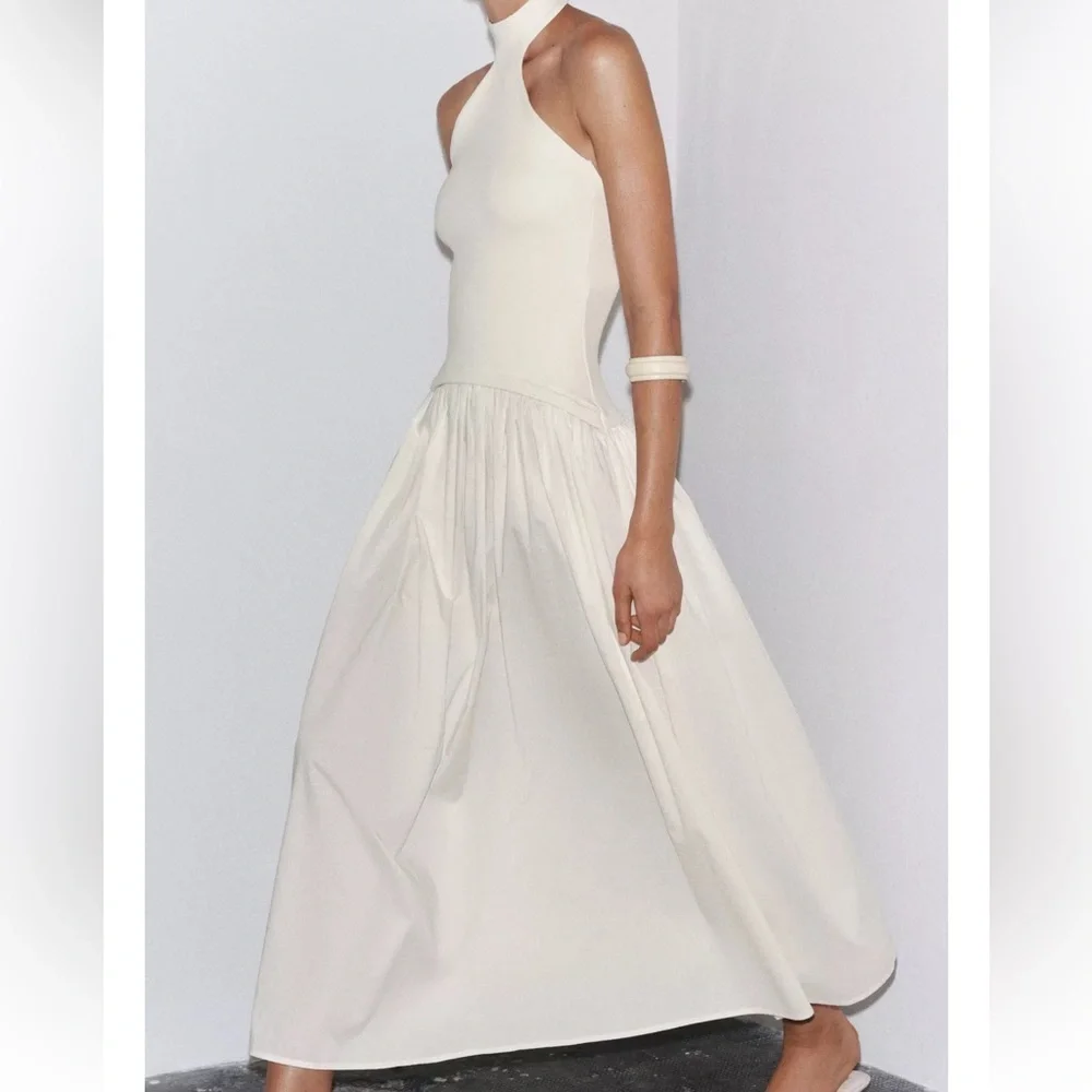 Zara Combination Halter Dress - Picture 2 of 7